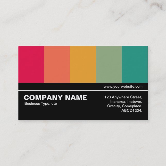 Halfway V3 03 - Colour Bars Business Card (Front)