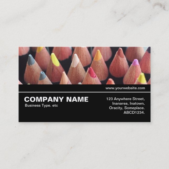 Halfway V3 08 - Colour Pencils Business Card (Front)