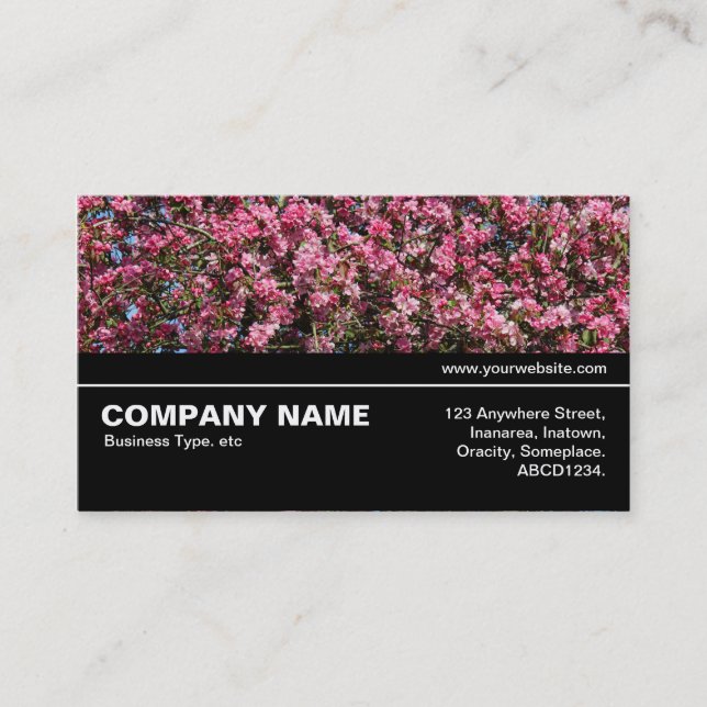 Halfway V3 - Pink Cherry Blossom Business Card (Front)