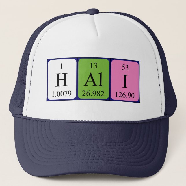 Hali periodic table name hat (Front)