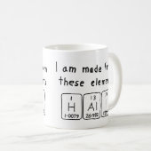 Hali periodic table name mug (Front Right)