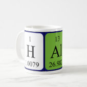 Hali periodic table name mug (Front Left)
