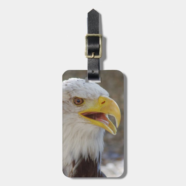 Haliaeetus leucocephalus luggage tag (Front Vertical)