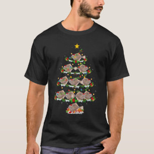 Halibut Fish Xmas Lights Halibut Christmas Tree T-Shirt
