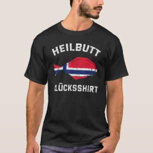 Halibut Lucky Norway Flag Fishing Travel 1 T-Shirt