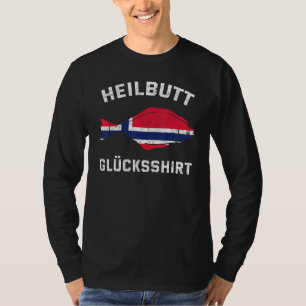 Halibut Lucky Norway Flag Fishing Travel 1 T-Shirt