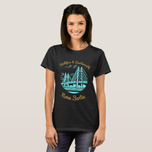Halifax and Dartmouth Nova Scotia T-shirt aqua