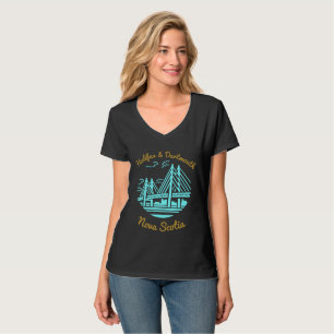 Halifax and Dartmouth Nova Scotia T-shirt gold