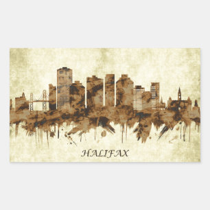 Halifax Canada Cityscape Rectangular Sticker