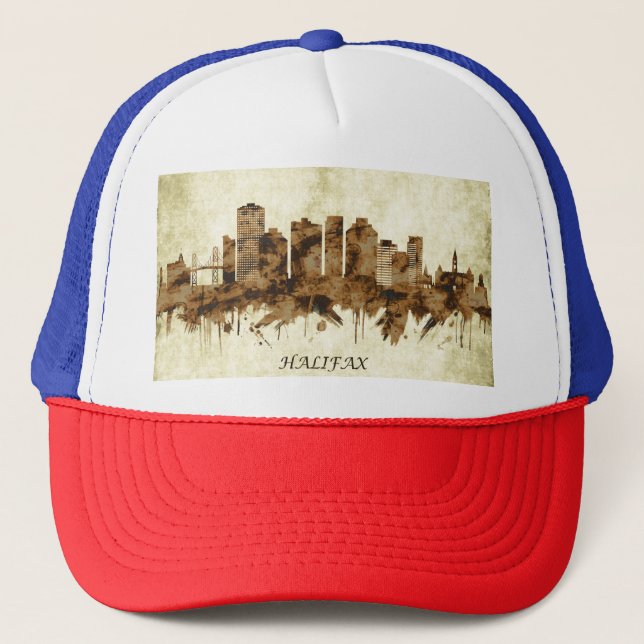 Halifax Canada Cityscape Trucker Hat (Front)