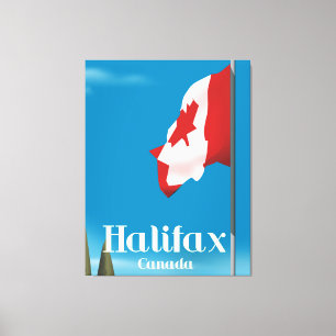 Halifax Canada Travel poster Canvas Print