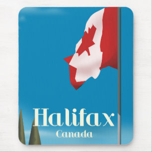Halifax Canada Travel poster Mouse Mat