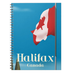 Halifax Canada Travel poster Notebook