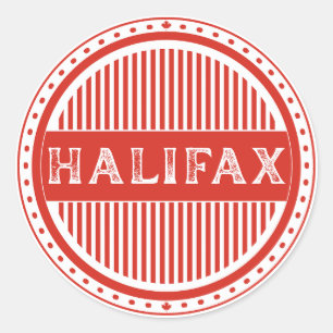 Halifax City Pride Emblem – Canadian Identity Classic Round Sticker