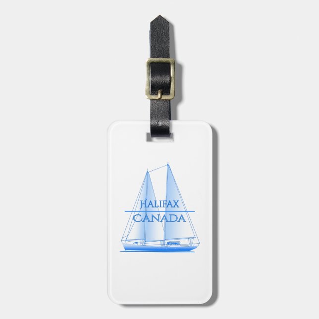 Halifax Coastal Nautical Sailing Sailor Luggage Tag (Front Vertical)
