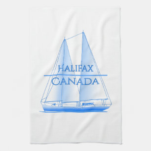 Halifax Coastal Nautical Sailing Sailor Tea Towel