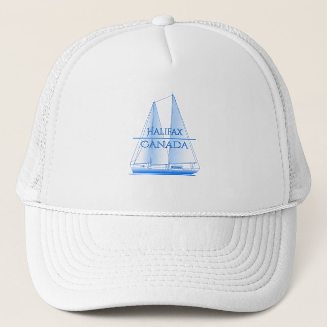 Halifax Coastal Nautical Sailing Sailor Trucker Hat (Front)