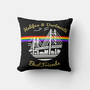 Halifax Dartmouth best friend pride rainbow 902 Cushion