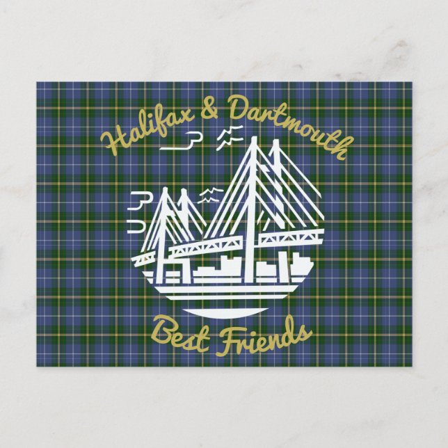 Halifax & Dartmouth Best friends buds postcard (Front)