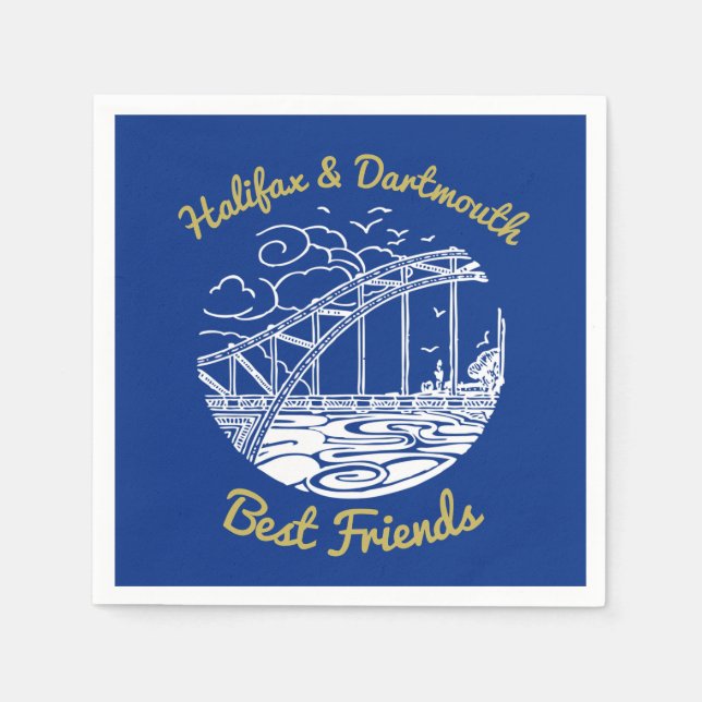 Halifax Dartmouth best friends party napkin (Front)