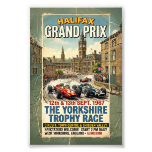 Halifax Grand Prix 1967 Yorkshire Trophy Race Photo Print