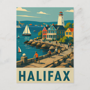 ⚓ HALIFAX — Lighthouse & Atlantic Harbour Life Postcard