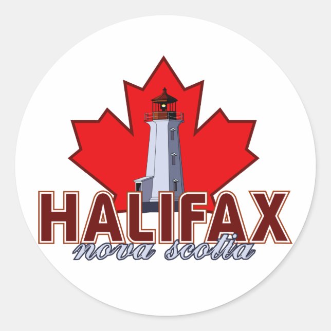 Halifax Lighthouse Classic Round Sticker (Front)