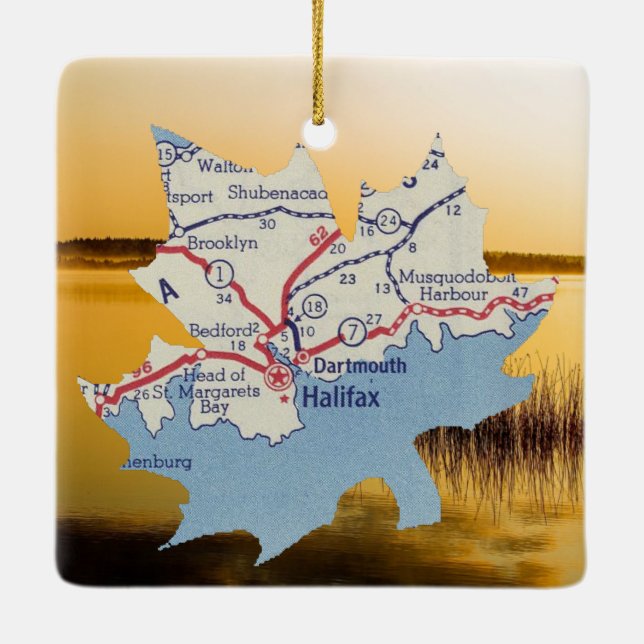 Halifax Nova Scotia Ceramic Ornament (Back)