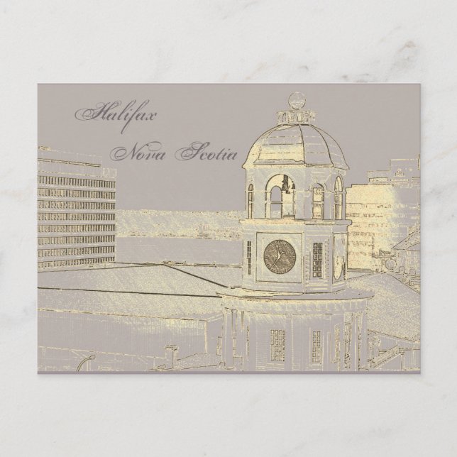 Halifax Nova Scotia Clock Tower Postcard (Front)