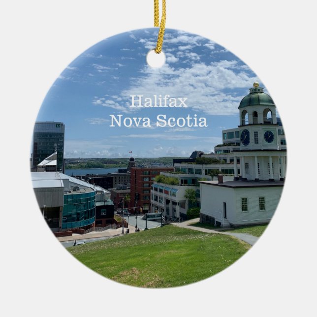 Halifax Nova Scotia Travel Ceramic Ornament (Front)