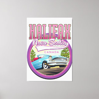 Halifax Nova Scotia travel logo Canvas Print