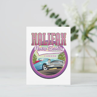 Halifax Nova Scotia travel logo Invitation Postcard