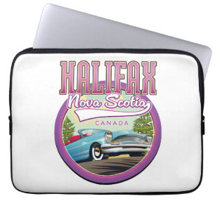 Halifax Nova Scotia travel logo  Laptop Sleeve