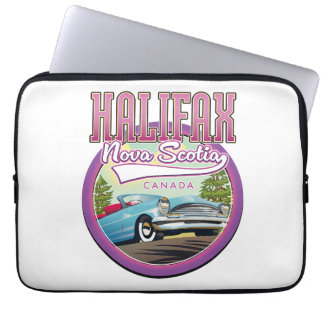 Halifax Nova Scotia travel logo Laptop Sleeve