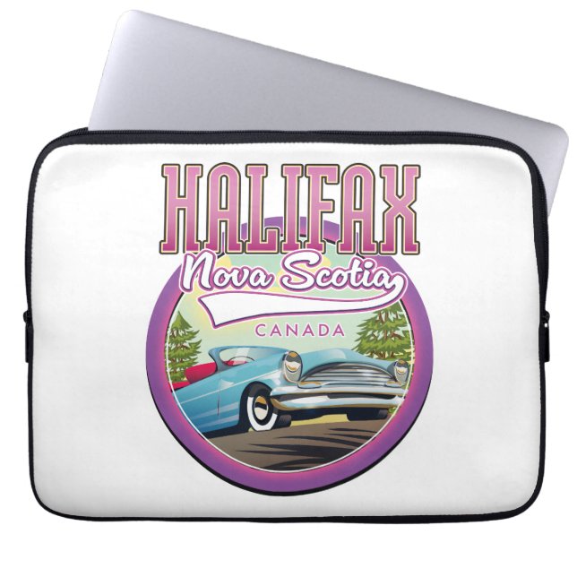 Halifax Nova Scotia travel logo  Laptop Sleeve (Front)