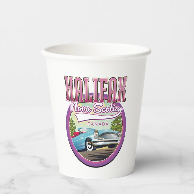 Halifax Nova Scotia travel logo  Paper Cups (Front)