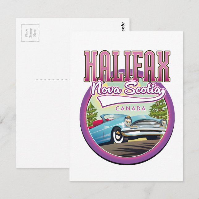 Halifax Nova Scotia travel logo Postcard (Front/Back)