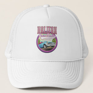 Halifax Nova Scotia travel logo Trucker Hat