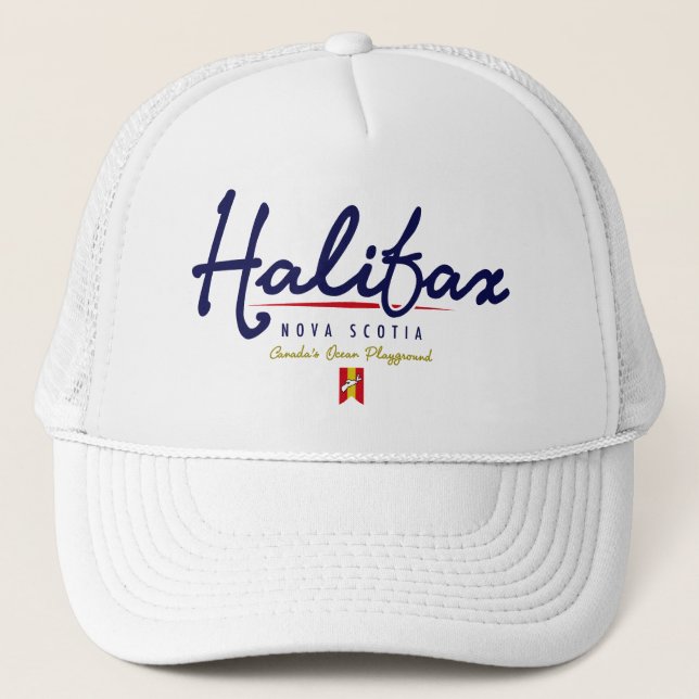 Halifax Script Trucker Hat (Front)