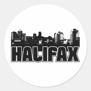 Halifax Skyline Classic Round Sticker