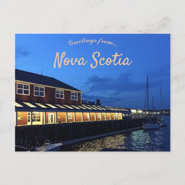Halifax Waterfront and Boardwalk Nova Scotia Postcard (Front)