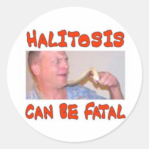 HALITOSIS CLASSIC ROUND STICKER