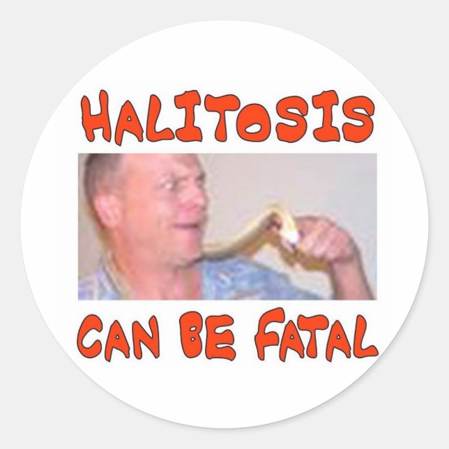 HALITOSIS CLASSIC ROUND STICKER (Front)