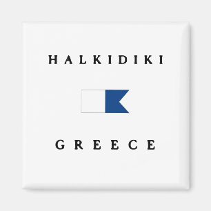 Halkidiki Greece Alpha Dive Flag Magnet