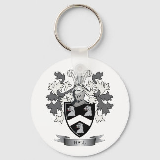 Hall Family Crest Coat of Arms Key Ring