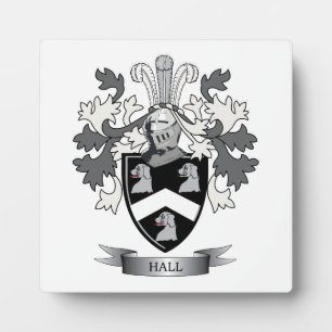 Hall Family Crest Coat of Arms Plaque