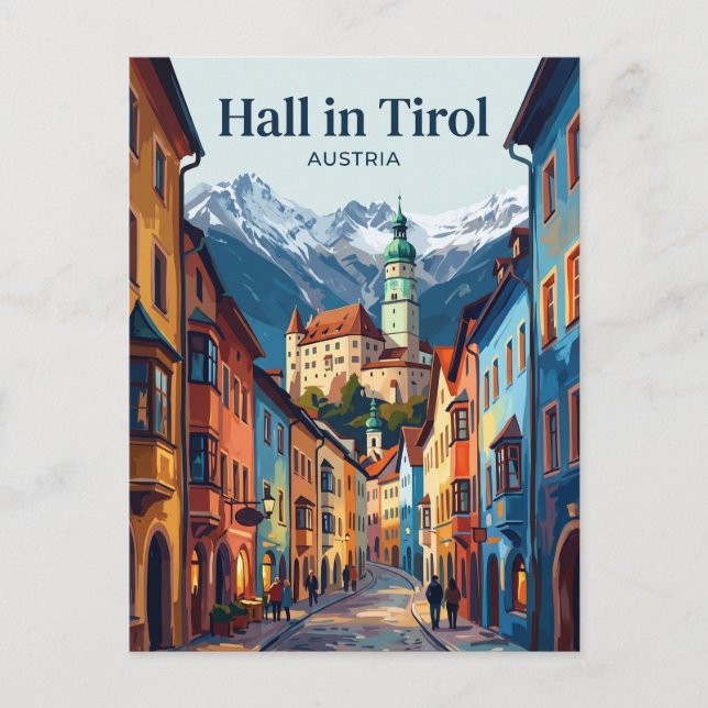 Hall in Tirol Austria Postcard (Front)
