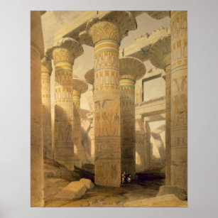 Hall of Columns, Karnak, from "Egypt and Nubia", V Poster