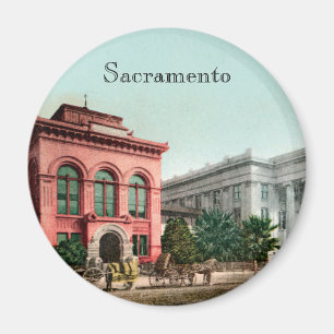 Hall Of Records Vintage California Magnet