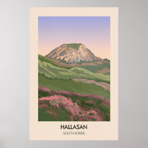 Hallasan South Korea Travel Poster